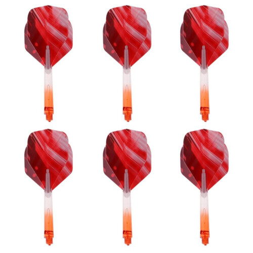 (rosso, come descritto) 6 pezzi 2ba aste per freccette filettate con code, voli per freccette di ricambio