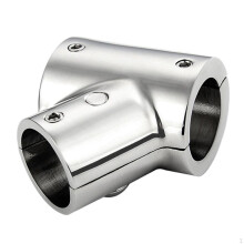 (60 graden 25 mm) Boot Hardware Leuningfitting 3-weg gepolijst oppervlak Zware apparatuur T-connector