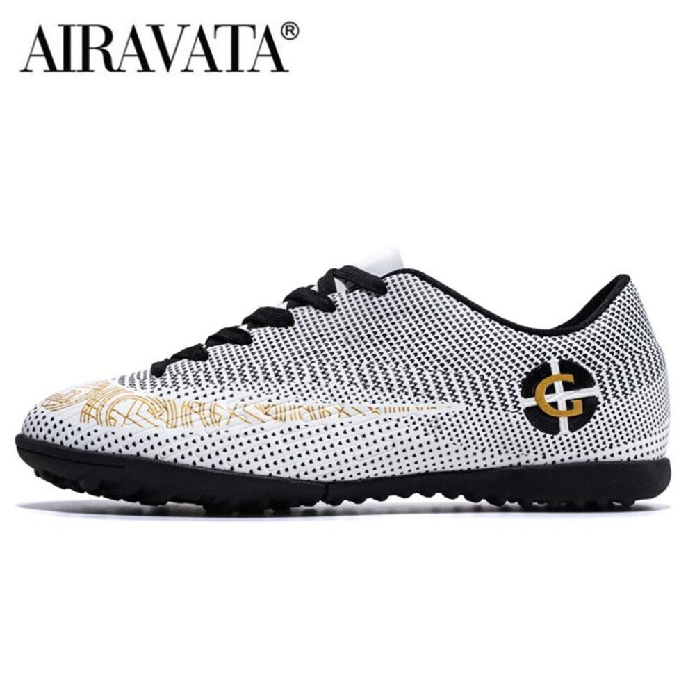 (blanc,gris, 34) Taille 31-48 Bottes de football pour hommes Chaussures de football pour enfants Fg/tf Grass Anti-slip Training Cleats Football Futsal