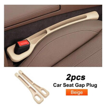 (beige, 1 set) Organizer universale per fessure del sedile auto in similpelle - Contenitore a prova