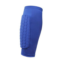 (Azul, XL) 1 espinillera deportiva de fútbol para jóvenes adultos, elástica, transpirable, de compresión,