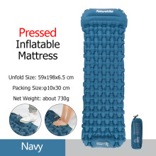 (Marine - Compressé) Matelas gonflable FC12 Pompe à compression Tapis de camping en nylon 40D ultraléger pour