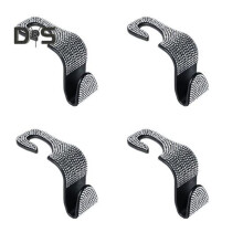 (bianco, 4 pezzi) 4 ganci per borse da auto scintillanti, comoda soluzione di stoccaggio, ganci per