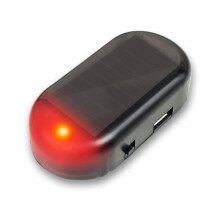 (Rot) 1Pcs Auto Solar Warnleuchte Dummy Alarm Simulation Anti-Diebstahl Universal LED Kamera Innenleuchte