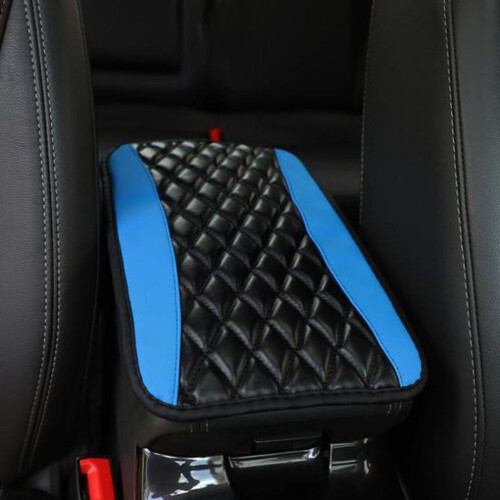 (rosso) Copertura universale per console centrale auto, in similpelle, impermeabile, con patchwork, 2
