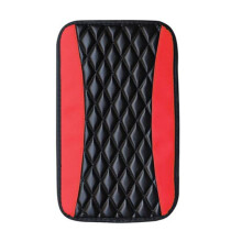 (rosso) Copertura universale per console centrale auto, in similpelle, impermeabile, con patchwork,