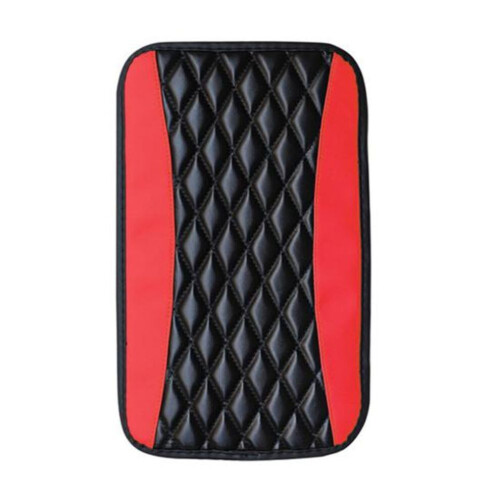 (rosso) Copertura universale per console centrale auto, in similpelle, impermeabile, con patchwork,