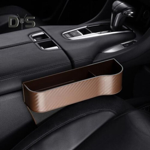 (beige, Left) Center Console Car Storage Box Quick Installation Car Storage Organizer Multi Compartments Seat Center Control Gap Cup 2