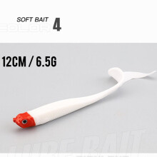 (4#) 1 stuks vislokmiddel 12cm 5.5g swimbait shad T-tail zacht aas kunstmatige siliconen lokmiddelen