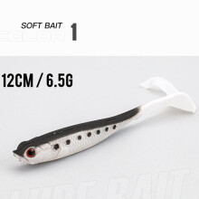 (1#) 1 stuks vislokmiddel 12 cm 5,5 g swimbait shad T-tail zacht aas kunstmatige siliconen lokmiddelen