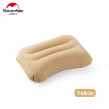 (Jaune) Oreillers de voyage gonflables ultralégers en TPU floqués, portables, pour le rangement en extérieur,