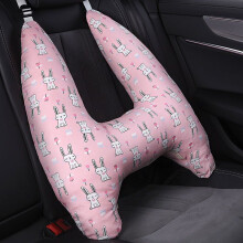 (Lapin rose) Appuie-tête pour enfants à motif animal mignon, oreillers de voyage en forme de U pour siège auto