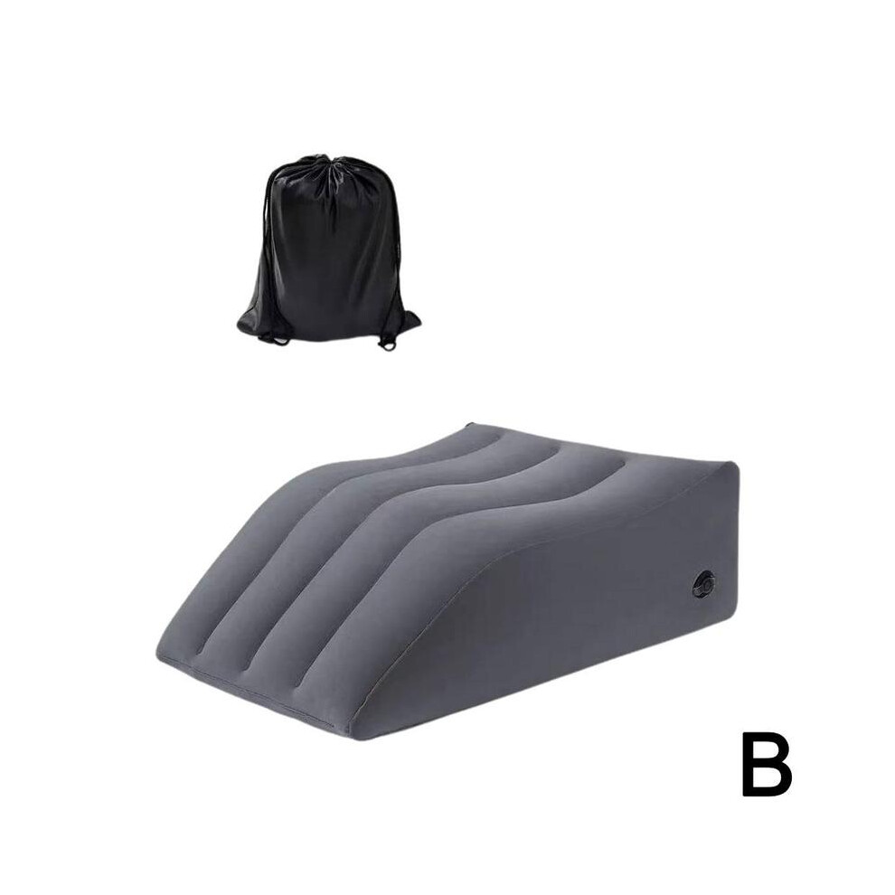 (B) Oreillers de voyage repose-pieds souples Oreiller de voyage pliable gonflable en PVC Oreiller de voyage Bureau