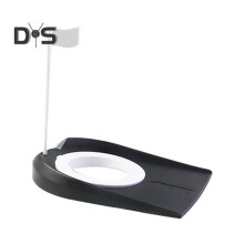 (schwarz) Golf Putting Cup mit Flagge, Kunststoff, Golfloch-Trainingshilfe, Indoor-Übungs-Putting-Green-Zubehör