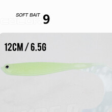 (9#) 1 stuk vislokmiddel 12 cm 5,5 g swimbait shad T-tail zacht aas kunstmatige siliconen lokmiddelen