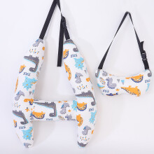 (Dinosaure blanc) Forme en H - Appui-tête de voiture pour enfants Coussins de siège arrière de voyage pour enfants