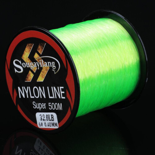 (verde, 11,0 libbre) Lenza da pesca in nylon super resistente da 500 m, materiale da 11 libbre a 36,3