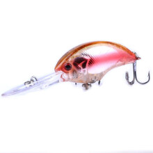 (F) 1 stuk Hengjia drijvende crankbait zwemaas plastic snoekbaars forel visgerei haak