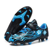 (schwarz, blau, 32) 28-39 Kinder Fußballschuhe PVC Anti-Rutsch Tf Merry Stick Botter Jungen Wettkampf