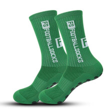 (Dunkelgrün, Einheitsgröße) Fußball-Grip-Socken – Dicke, gepolsterte, rutschfeste Sportsocken mit Handtuchunterseite
