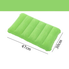 (Vert) 47x30cm Oreiller gonflable de voyage Oreillers de camping en plein air Oreiller simple Pliant Carré Gonflable