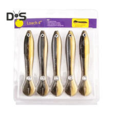 (lichtgeel, 1 set) 5 stuks/set 10 cm/6 g zachte modderkruiper kunstaas siliconen bionische modderkruiper