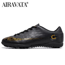 (Schwarz, Gold, 37) Größe 31-48 Herren Fußballschuhe Kindersport Fußballschuhe FG/TF Gras Anti-Rutsch-Trainingsstollen