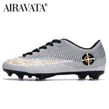 (Grau, Weiß, 37) Größe 31-48 Herren Fußballschuhe Kinder Sport Fußballschuhe FG/TF Gras Anti-Rutsch-Trainingsstollen
