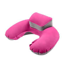 (Rose) Oreillers de voyage gonflables pour le sommeil, pour mère et enfant, en forme de U, ultralégers