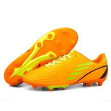 (orange, 45) Mittelgroße/große Kinder-Erwachsene-Langspike-Jugend-Kunstrasen-Fußballschuhe Herren-Sportschuhe