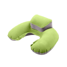 (Vert) Oreillers de voyage gonflables pour dormir, oreillers de voyage gonflables pour mère et enfant, en forme