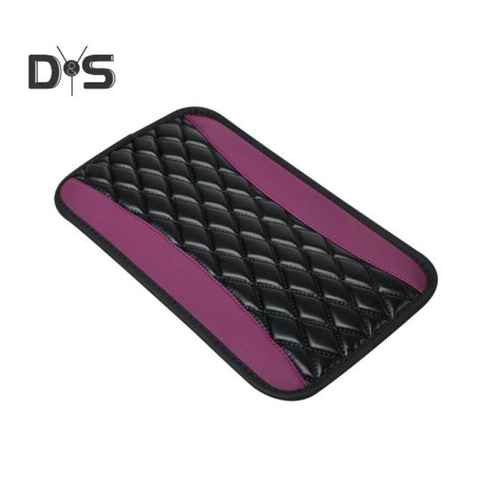 (purple) Car Center Console Cover Wear Resistant Anti-scratch Easy To Install Universal Console Cushion Pad Armrest Covering Protector