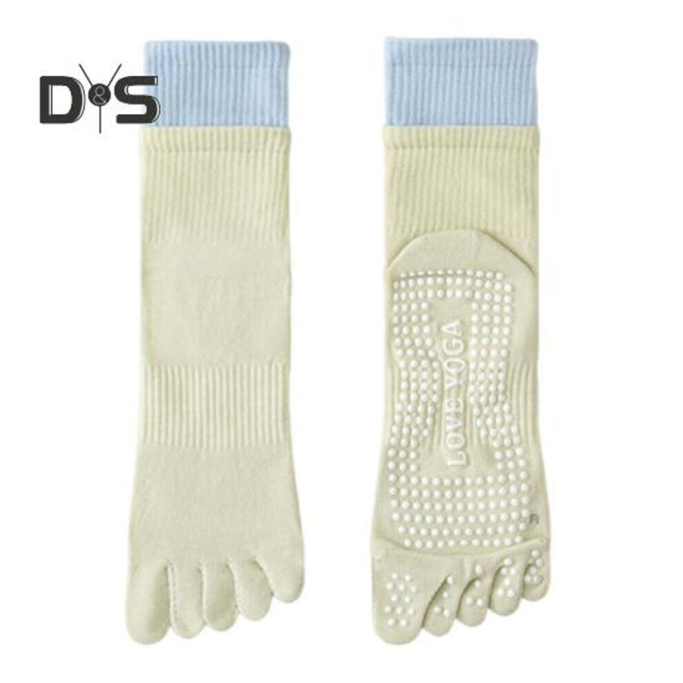 Chaussettes de yoga Ã  orteils antidÃrapantes respirantes pour danse, fitness, Pilates, athlÃtisme et gym - vert clair