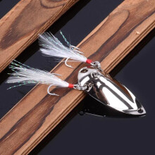 (plata, 20 g) Señuelos de pesca Kylebooker Cuchara Cebo metálico Doble Anzuelo japonés Plumas 2,5 g