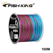 (multicolore, 0,6-0,12 mm-20 libbre) Fishing King 100 m 9x fili lenza da pesca intrecciata lenza multifilamento