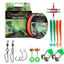 (arancione, 0.6 Line&&Lure) Sougayilang Fishing Reel Line 100m Pe Braided 4 Strands Fishing Line con