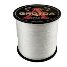(bianco, 12 libbre) Ghotda Pe intrecciato linea di pesca multifilamento 100m 4 fili 10-80 libbre linee