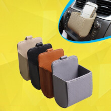 (beige) Contenitore portaoggetti per interni auto con ampia presa d'aria per telefoni cellulari - Organizzatore