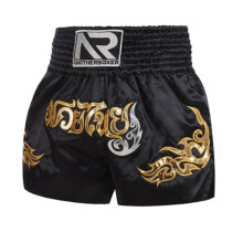 (zwart, S) Kickboksshorts Anti-wrijving Gemakkelijk schoon te maken Polyester koord Ontwerp Letters