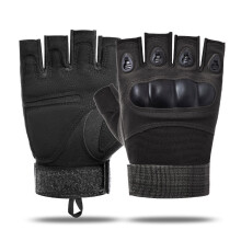Gants tactiques sans doigts style armée (LZ903 B noir) à articulations dures pour paintball, airsoft, chasse,