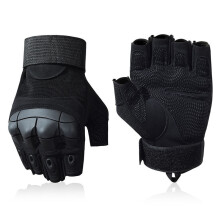 (MZ902 A Style Noir) Gants tactiques d'extérieur sans doigts pour l'armée, articulations dures, paintball, airsoft,