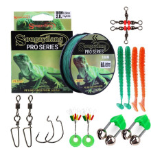 (verde, 2.0 Line&&Lure) Sougayilang Fishing Reel Line 100m Pe Braided 4 Strands Fishing Line con accessori