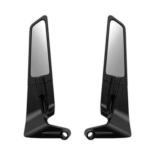 (white) 2pcs 360-degree Rotating Wind Wing Side Mirrors Motorcycle Rear View Mirrors Versatile Compatibility Adjustable Shatterproof