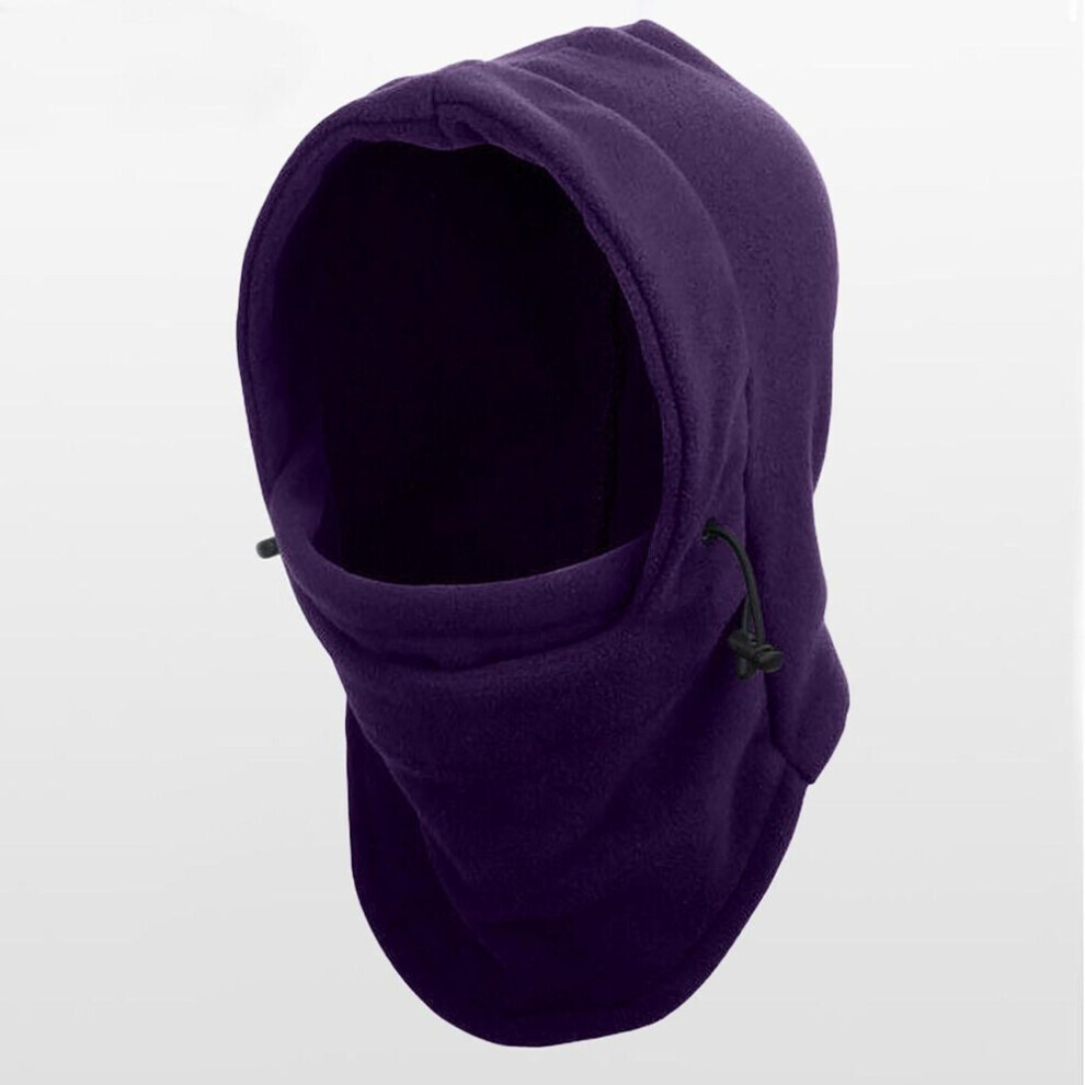(violet, Taille unique) (projecteur)Masque à capuche polaire coupe-vent pour l'équitation en extérieur Masque de neige chaud et épais