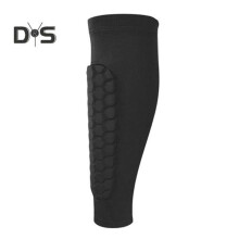 (zwart, XL) Scheenbeschermers voor voetbal, kuitcompressiekousen met honingraatpads, beenbescherming