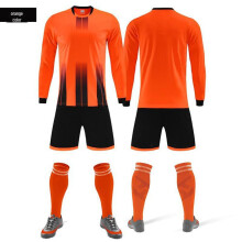 (oranje, XXS) Heren voetbaltenue met lange mouwen en bedrukte nummers, teamtrainingstenue, herfst/winter