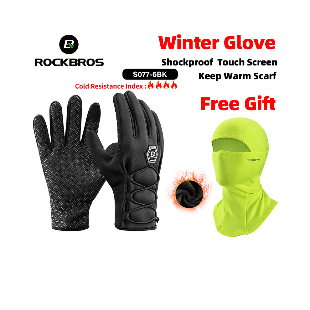 (MSet 1) Gants d'hiver Garder au chaud Écharpe Écran tactile Masque thermique Coupe-vent Gants de cyclisme Randonnée