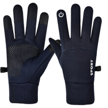 (MA-Navy) Gants d'hiver chauds antidérapants pour écran tactile, gants d'équitation, de sport, de course à pied,