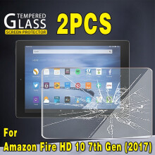 (HD 10 7. sukupolvi 2017) 2 kpl karkaistu lasi näytönsuoja Amazon Fire 7:lle 5. 7. 9. 12. Fire HD 8 Fire HD10