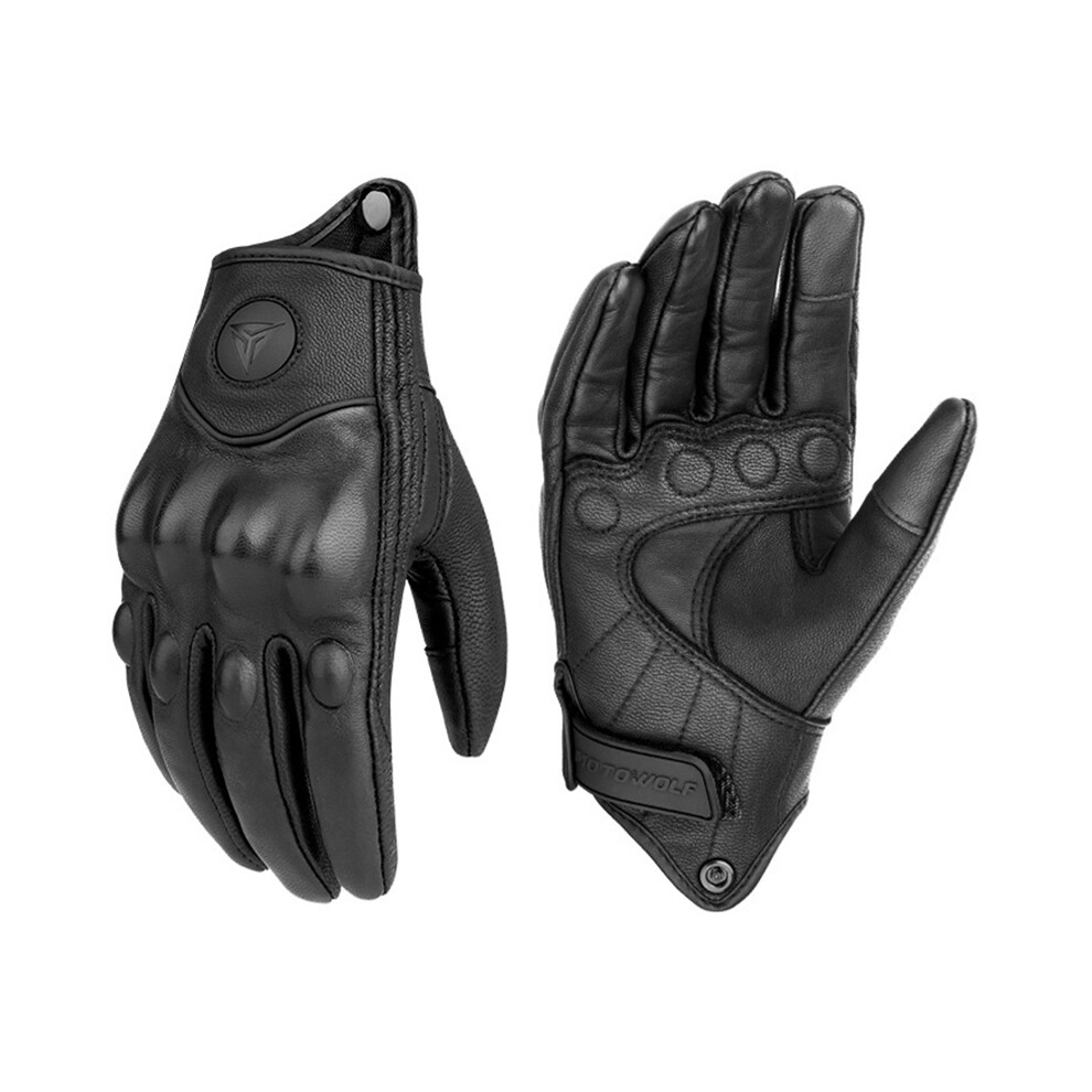 Gants de moto en cuir et fibre de carbone (XXL0302 coupe-vent) pour l'été et l'hiver, pour le cross-country et